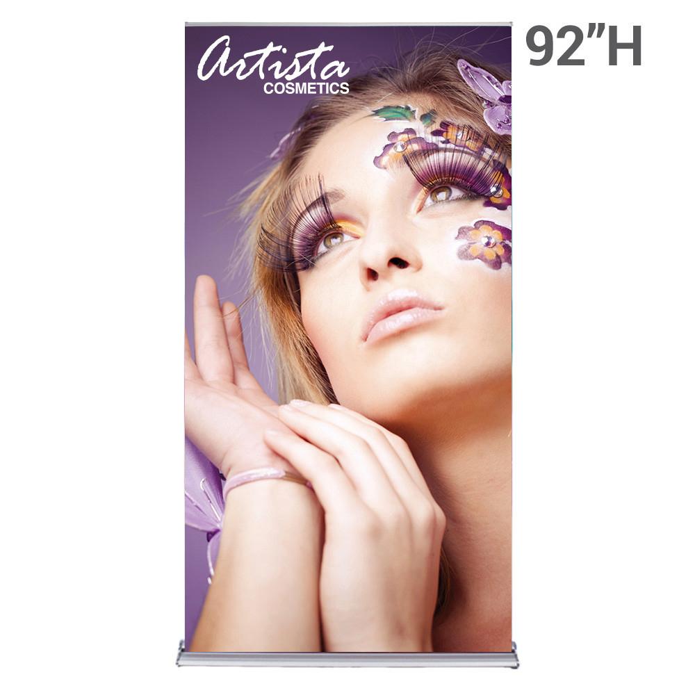 48 in. SilverStep Retractable Banner Stand — Graphic Package / 92 inches